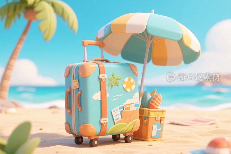 海滩度假行李准备