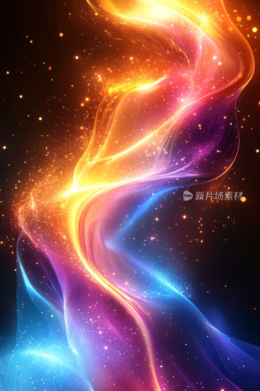 绚丽多彩的流动光带