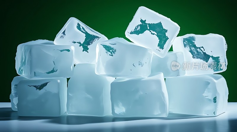 冰块上的地图世界