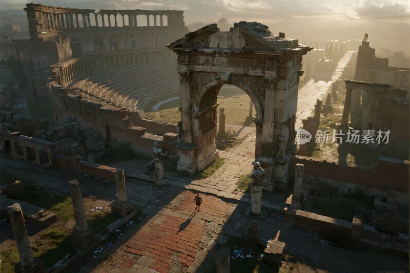 古罗马遗迹历史场景