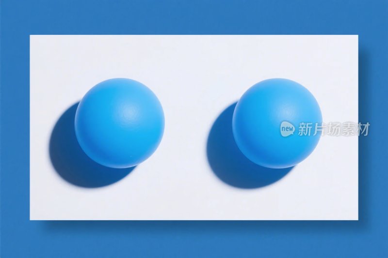 蓝色球体与阴影设计图