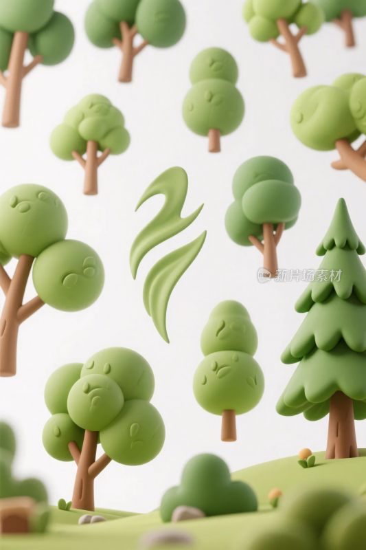 卡通树木插画集合