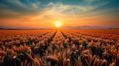 金色麦浪映夕阳 金色麦浪映夕阳