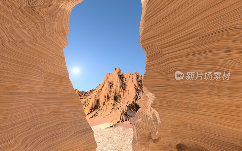 狭窄的峡谷 3D渲染