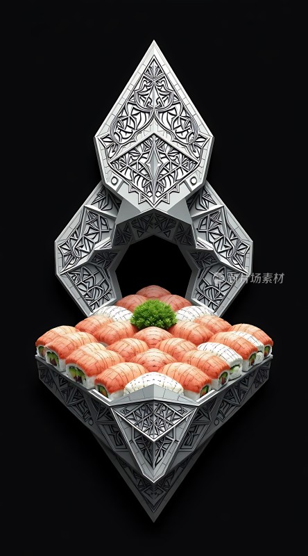 精致寿司艺术展示