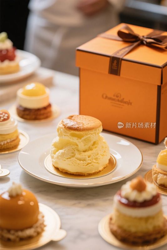 烘焙甜点与礼盒场景