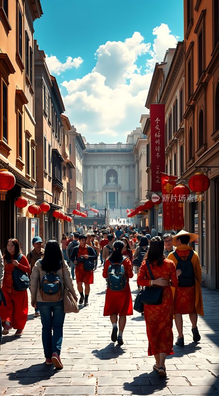 春节庙会人潮涌动传统与现代交织的街头盛景