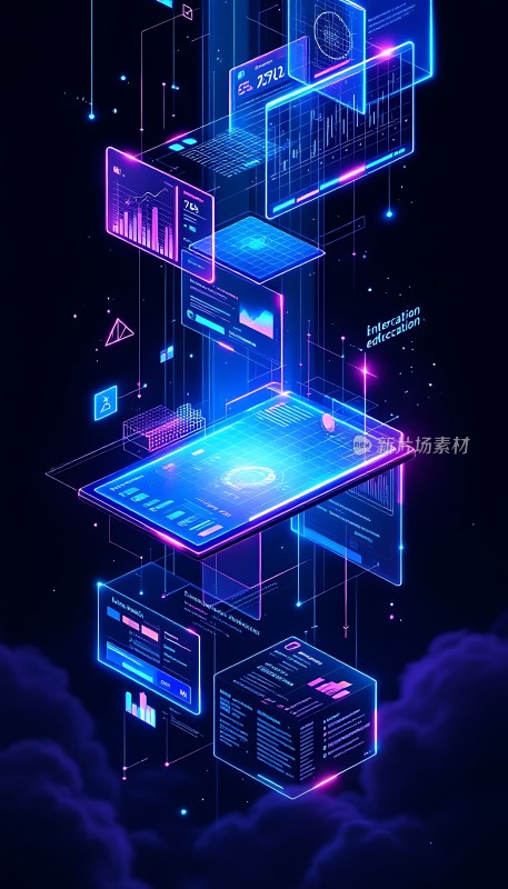 未来科技数据交互界面