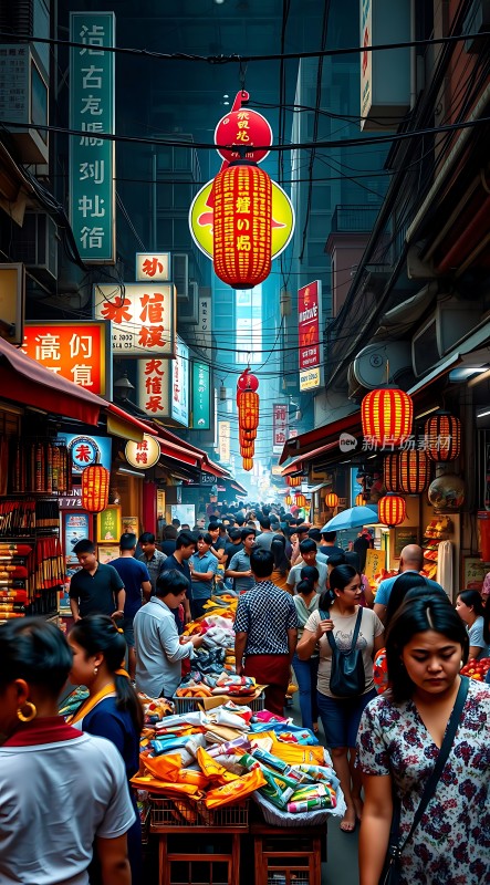 繁华夜市热闹非凡