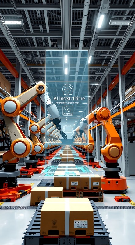 智能物流机器人与传送带协同工作