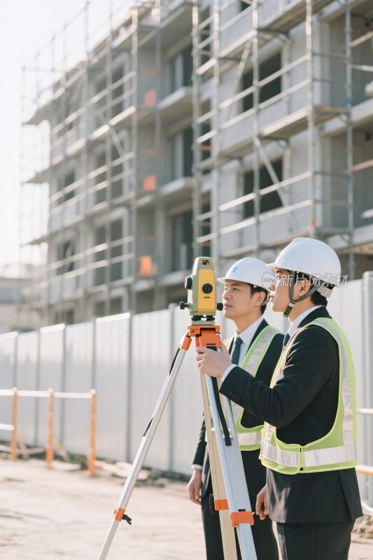 建筑工地测量场景