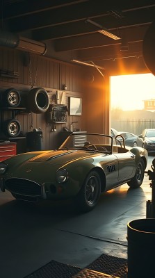 车库里的经典敞篷车 车库里的经典敞篷车