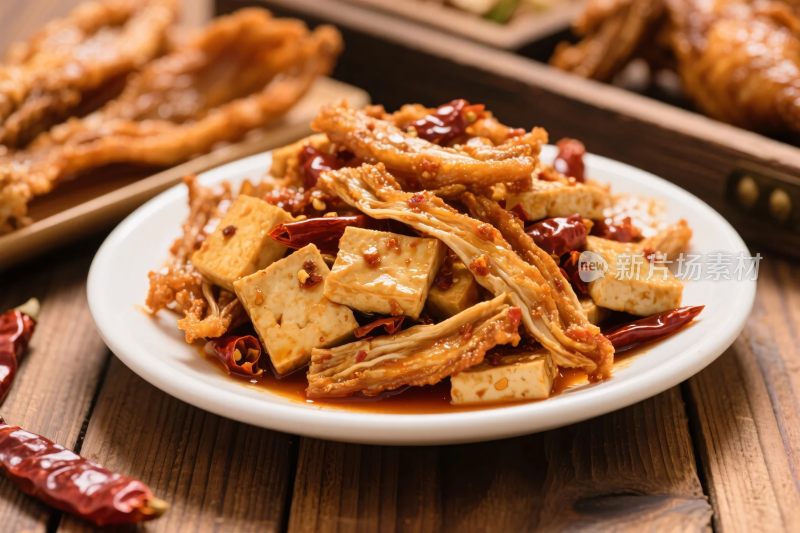 美味香辣豆制品菜肴