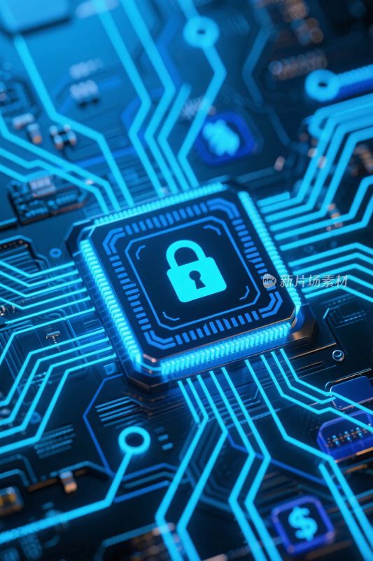 科技电路板安全图标