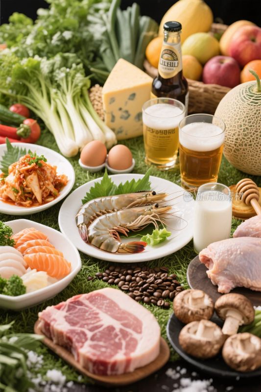 美食食材丰富展示