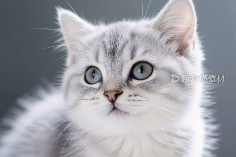灰色小猫特写画面