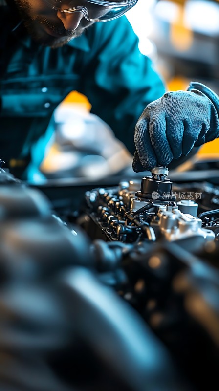 机械师专注检修发动机