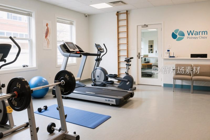 健身房健身器材场景