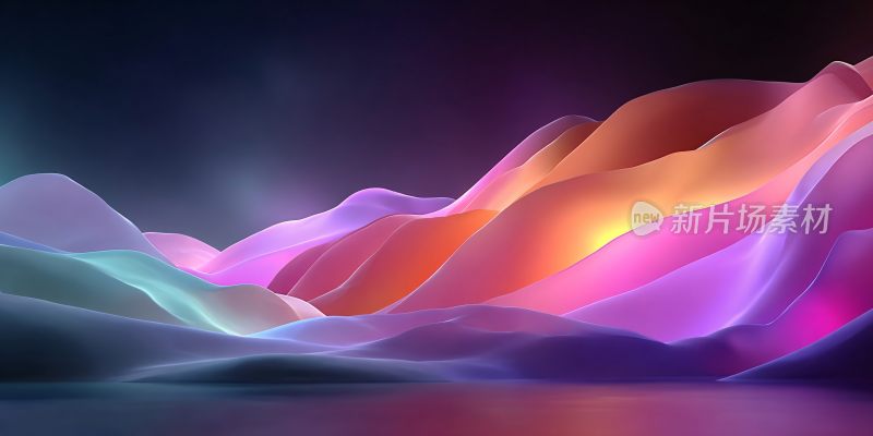 绚丽多彩的流动光影背景
