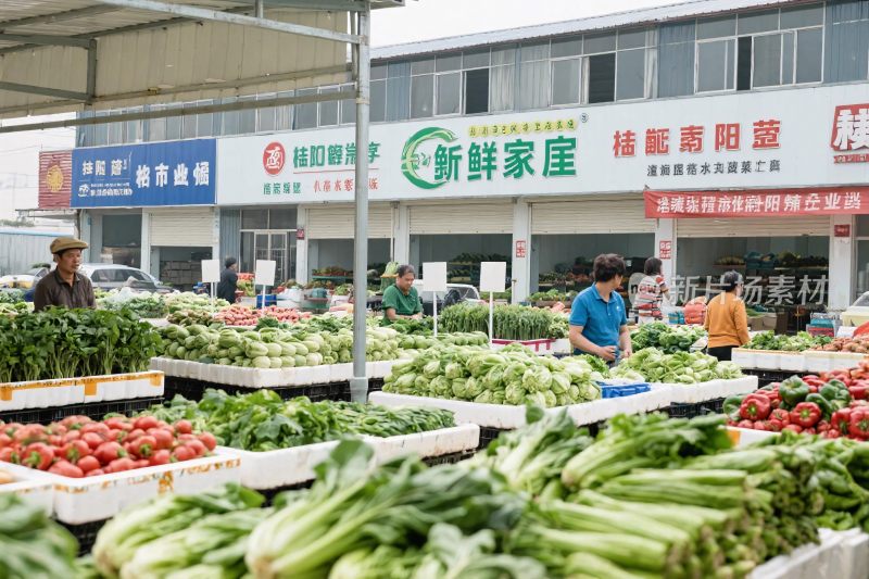 市场蔬菜售卖场景