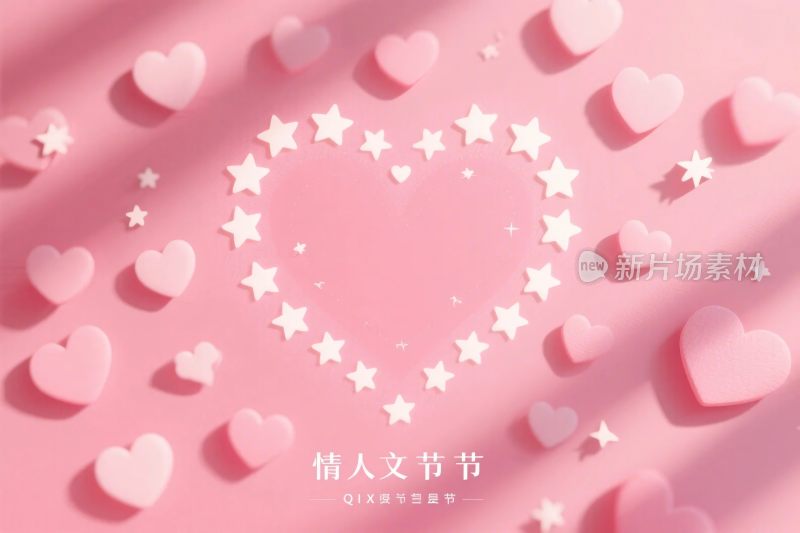 情人节爱心星形插画