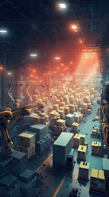 智能仓库未来物流中心 智能仓库未来物流中心