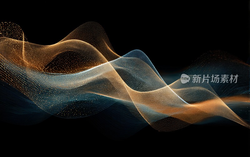 流动光影线条抽象背景图