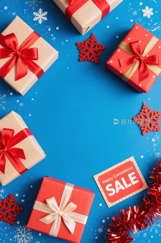 节日礼品促销插画