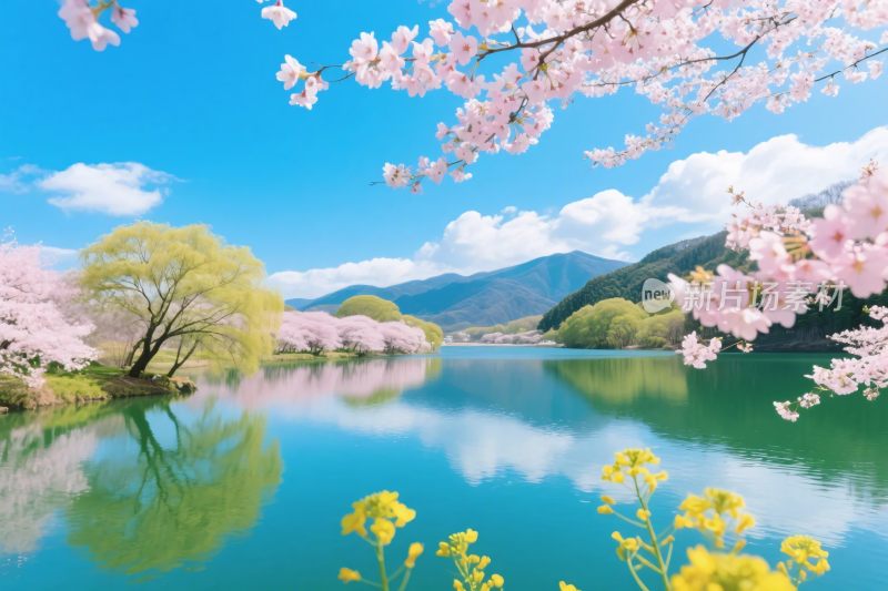 春日山水风光图