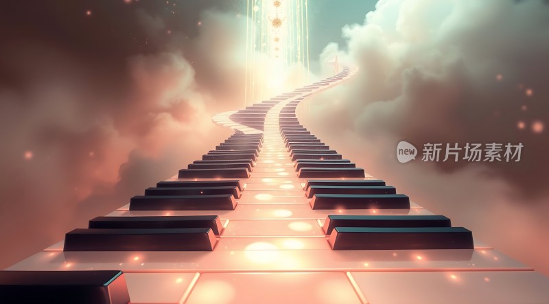 钢琴键通向云端之路