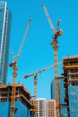 城市建筑塔吊工地