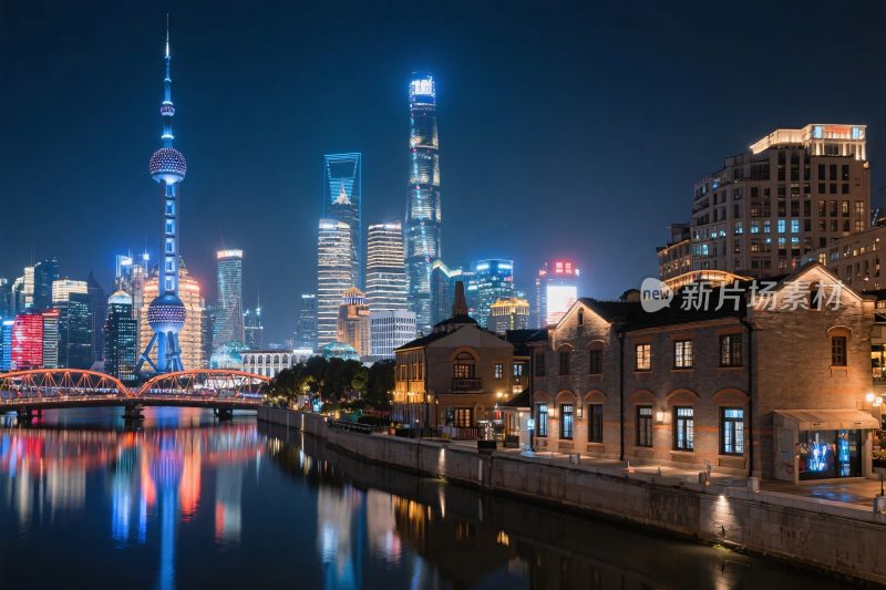 上海外滩城市夜景