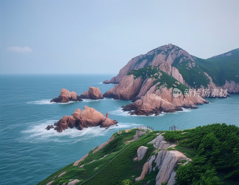 嵊泗岛东崖绝壁晨景