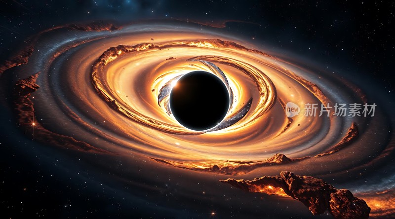 黑洞吞噬星辰星际旋涡壮观