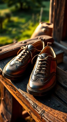 阳光下的棕色皮鞋 阳光下的棕色皮鞋