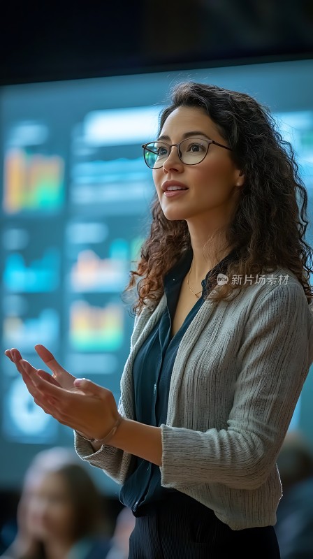 商务女性自信演讲