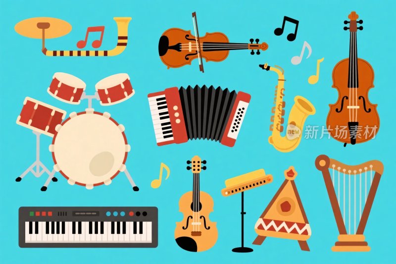 乐器插画集合