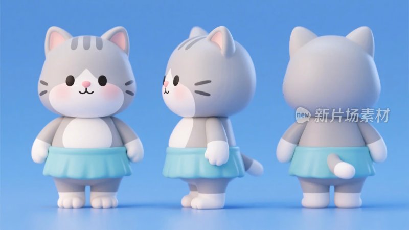 卡通猫咪玩偶展示