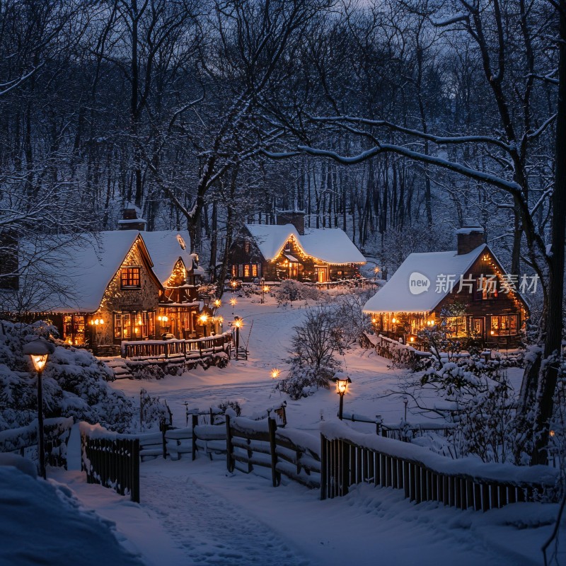 高清唯美雪夜