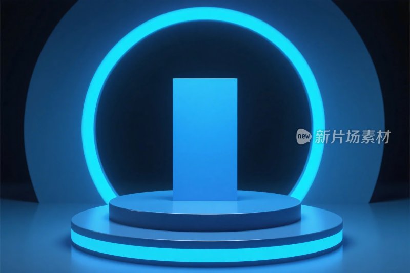 蓝色科技舞台展示场景