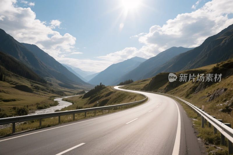 山间蜿蜒公路风景