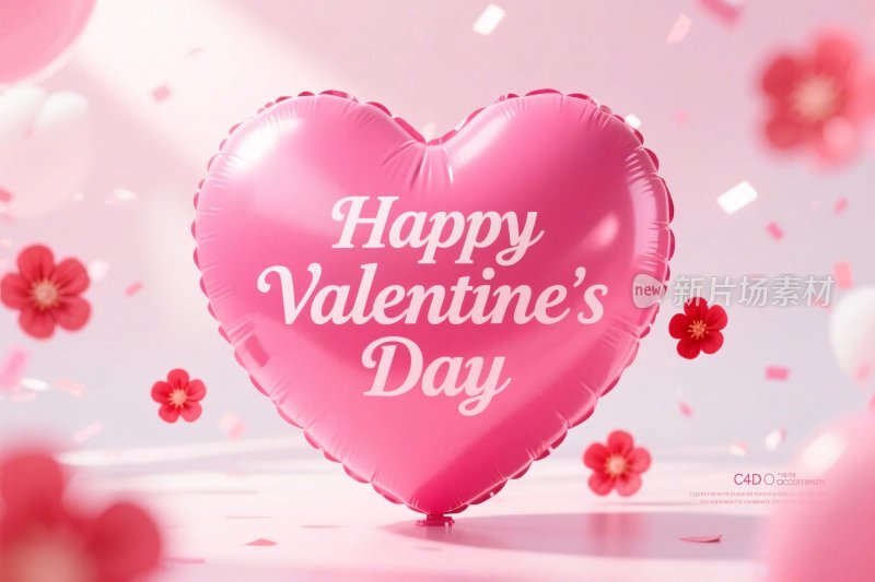 情人节爱心气球装饰