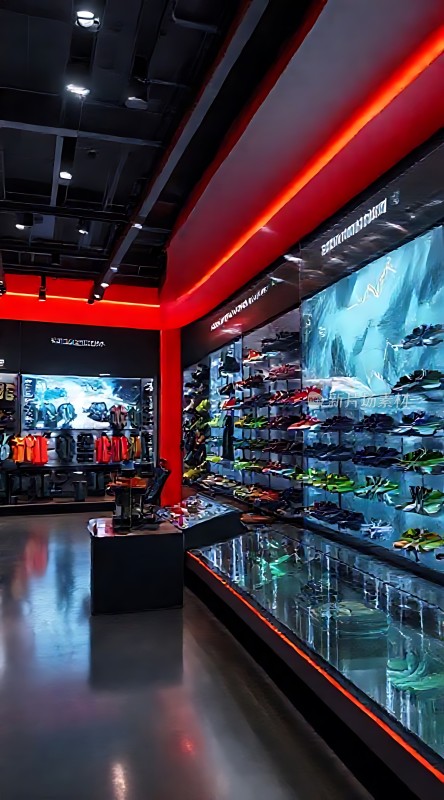 运动鞋店内部展示