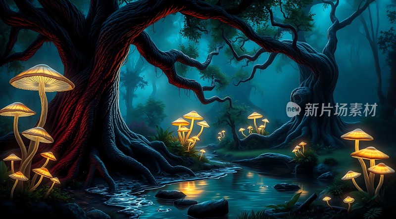 神秘森林夜光奇景