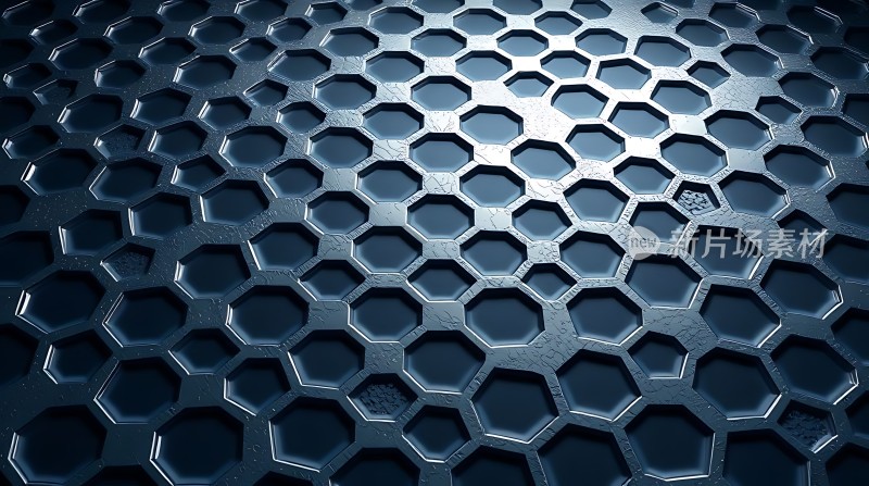 六边形金属网格背景