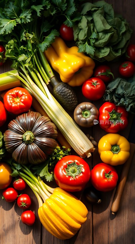 新鲜蔬果大集合色彩缤纷营养丰富！