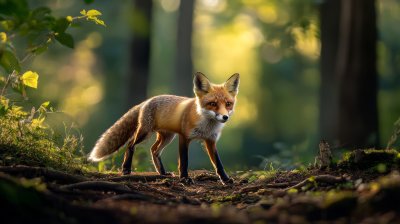 森林里的动物狐狸神秘野生动物 森林里的动物狐狸神秘野生动物