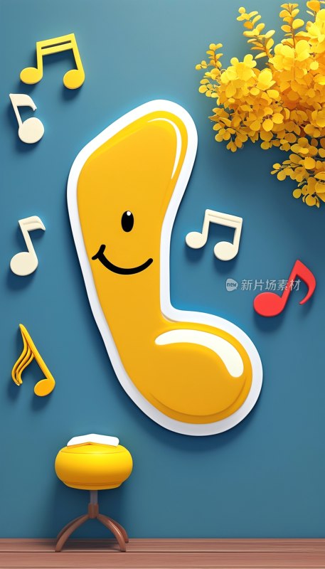 卡通音符贴纸
