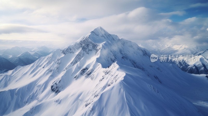 云雾缭绕的雪山云海