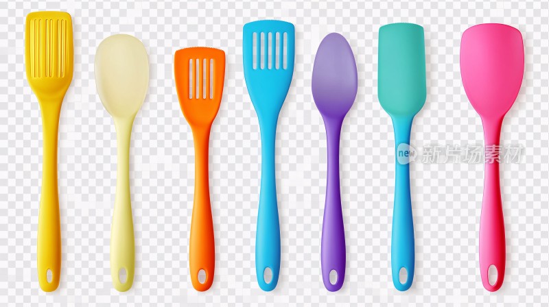 多彩硅胶厨具餐具插画